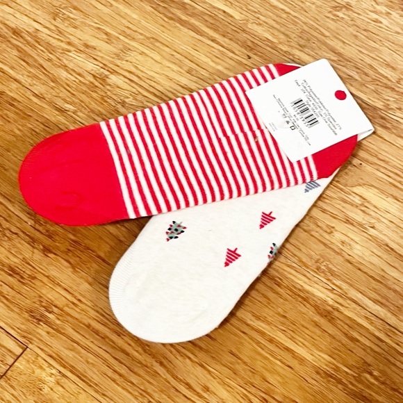 NWT! Ann Taylor LOFT Christmas Theme No Show Socks "How Cute Are These?". OS - Picture 2 of 5